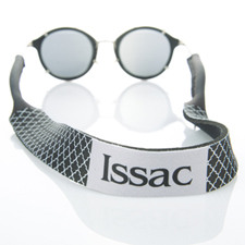 Black Quatrefoil Monogrammed Sunglass Strap