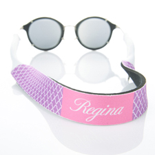 Lavender Quatrefoil Monogrammed Sunglass Strap