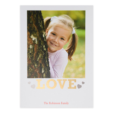 Foil Gold Love Personalized Valentine's Day Card
