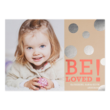 Foil Silver Be Loved Personalized Valentine's Day Card