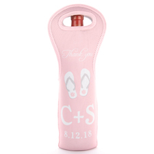 Flip Flops Monogrammed Neoprene Wine Bag