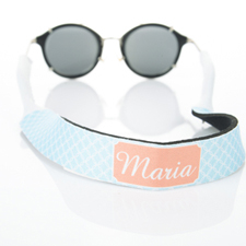 Light Blue Interlocking Circle Monogrammed Sunglass Strap