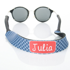 Navy Interlocking Circle Monogrammed Sunglass Strap