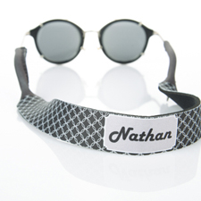 Black Interlocking Circle Monogrammed Sunglass Strap