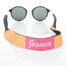 Orange Circle Monogrammed Sunglass Strap
