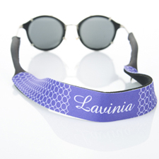 Purple Circle Monogrammed Sunglass Strap