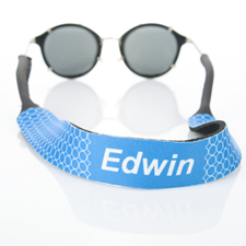 Blue Circle Monogrammed Sunglass Strap