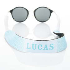 Light Blue Circle Monogrammed Sunglass Strap