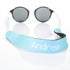 Aqua Circle Monogrammed Sunglass Strap
