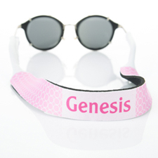 Pink Circle Monogrammed Sunglass Strap