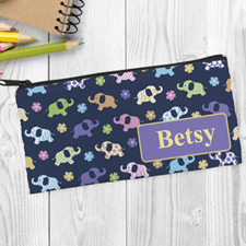 Elephant Personalized Pencil Bag
