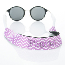 Lavender Chevron Embroidery Monogrammed Sunglass Strap Croakies