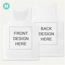 Custom Full Color Print Unisex Tank Top (Front And Back) (Medium)