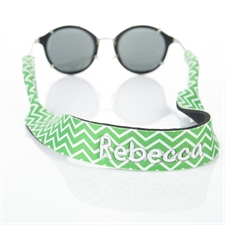 Green Chevron Embroidery Sunglass Strap
