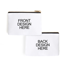 Custom Full Color Printing (2 Side Different Images) Gold A Zipper Coin Purse