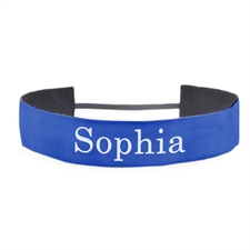 Blue Personalized Message 1.5 Inch Headband