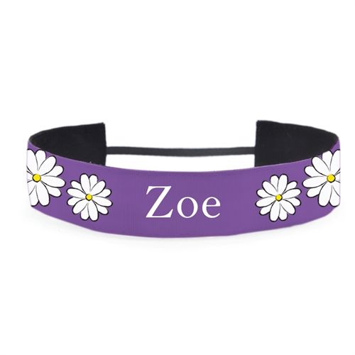 Purple Daisy Personalized 1.5 Inch Headband
