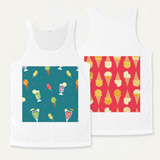 Custom Full Color Print Unisex Tank Top (Front And Back) (Medium)