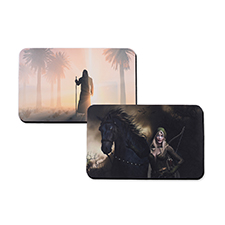 Custom Imprint 16X10 Rubber Game mat, 2-sides