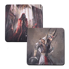 Custom Imprint 18X18 Rubber Game mat, 2-sides