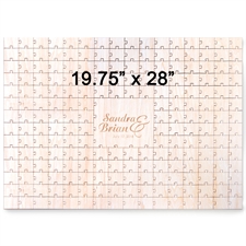 19.75 x 28 Engraved Wooden Guestbook Heart-Shaped Jigsaw Puzzle (209 pieces)