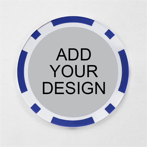 Personalized Blue Poker Chip