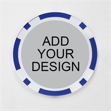 Personalized Blue Poker Chip