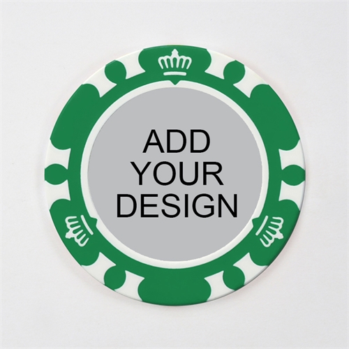 Personalized Crown Green Poker Chip
