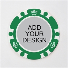 Personalized Crown Green Poker Chip