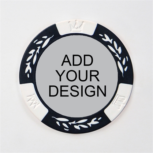 Custom Design Two Tone White Poker Chip