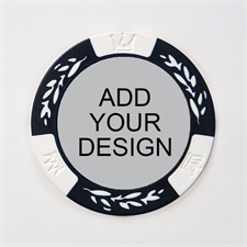 Custom Design Two Tone White Poker Chip