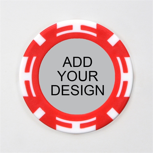 Personalized Two Tone Red Casino Poker Chip