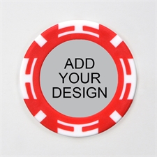 Personalized Two Tone Red Casino Poker Chip