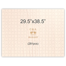 29.5 x 38.5 Custom Engraved Wooden Guest Book Puzzles (281 pieces)