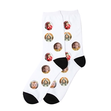 Circle Collage Custom Design Unisex Socks, Large