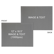 Double-Sided Personalized 12 x16.5 1000pcs Mini Puzzle - Landscape