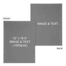 Double-Sided Personalized 12 x16.5 1000pcs Mini Puzzle - Portrait