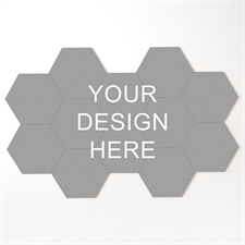 Personalized Hexagon Coaster Puzzle Tiles, Set of 12 Pieces