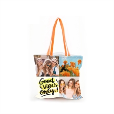 Four Collage All Over Print Tote Bag, 9” x 9”