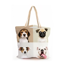 Design Your Own Four Collage All Over Print Tote Bag, 16” x 16”
