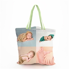 All Over Print Four Collage Tote Bag, 18” x 18”