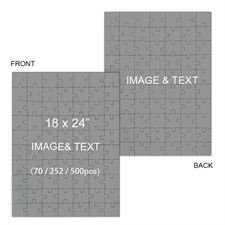 2 in 1 Double-Sided 18 x 24 Photo Puzzles, Portrait
