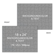 Custom Design 18 x 24 Double-Sided Jigsaw Puzzles, Landscape