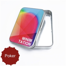 Personalized Label Tin Box for Poker/Bridge Sized Cards