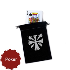 Personalized Poker Velvet Bag in Black