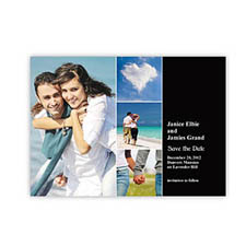 Create Cards For Save The Dates, 4 Pictures Collage Black