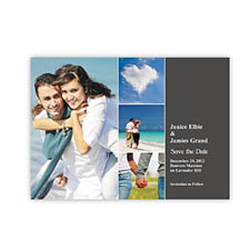 Create Cards For Save The Dates, 4 Pictures Collage Grey
