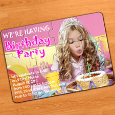 Custom Birthday Party Invitation Puzzle