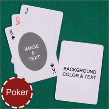 Poker Size Ovate Personalized Message Custom 2 Sides Playing Cards