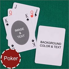 Poker Size Bridge Style Ovate Personalized Message Custom 2 Sides Playing Cards